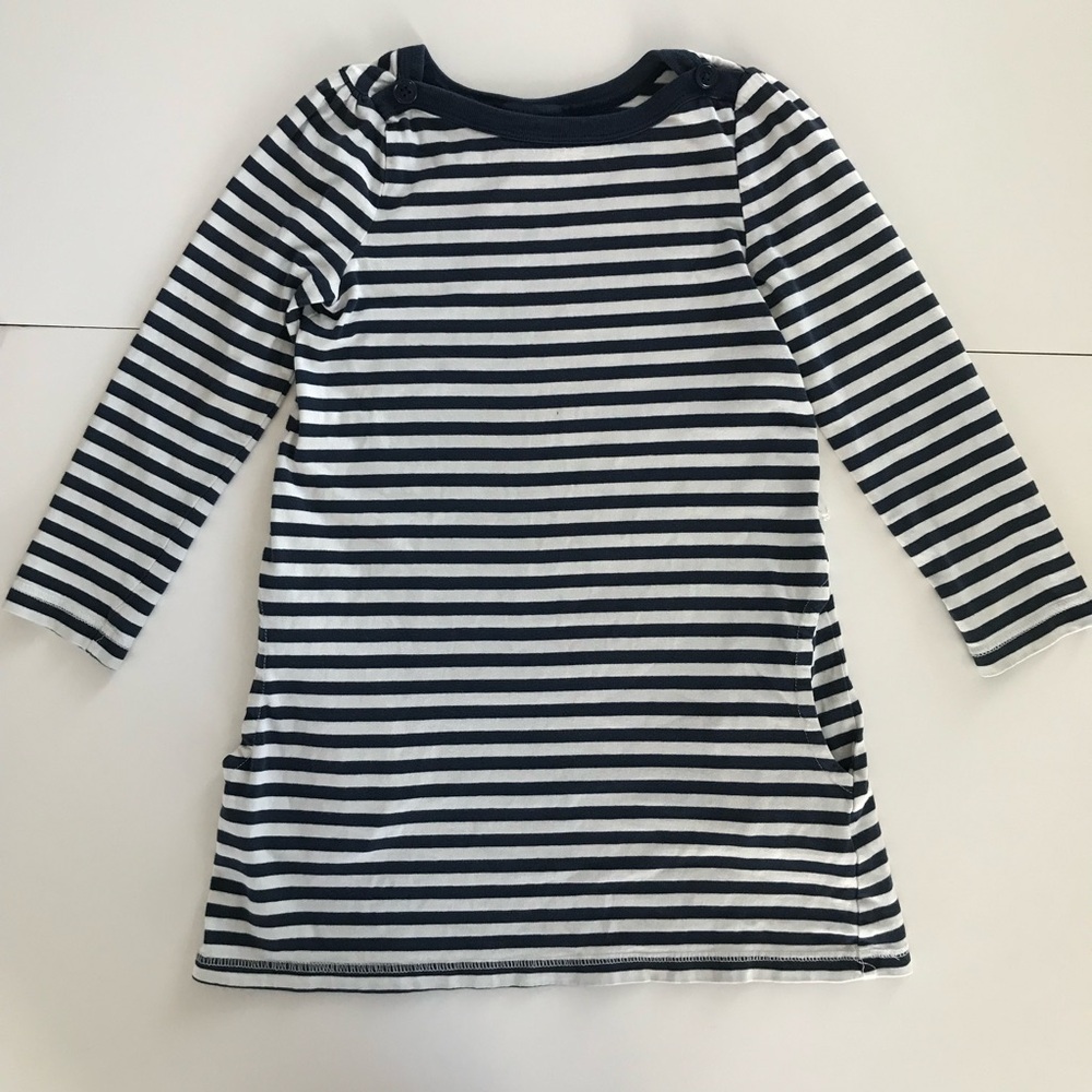 Crazy 8 Girls Striped Long Sleeve Dress (5-6)